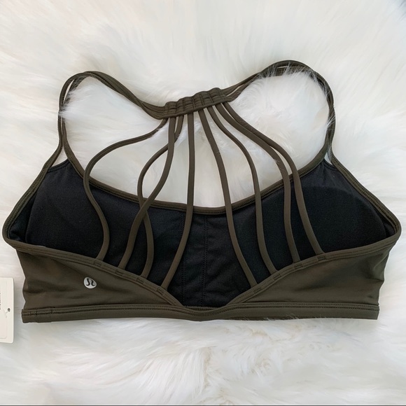 Lululemon Lighten Up Bra DKOV dark olive green new - Picture 2 of 4